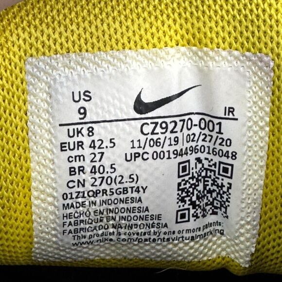 Nike Air Max Plus Tn Shoes Sneakers Mens Size 9 Black Red Yellow CZ9270-001 - Picture 9 of 9